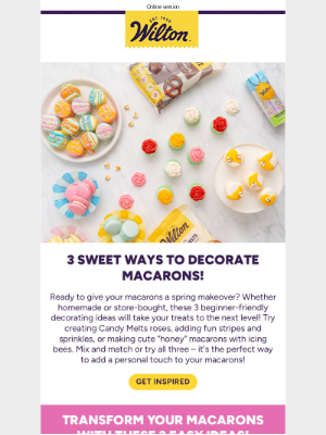 Wilton Cake Decorating & Recipes - Sweet Macaron Decorating Ideas You’ll Love 🐝🎨