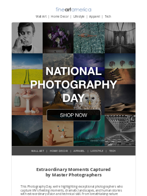 Fine Art America - Celebrate National Photography Day!