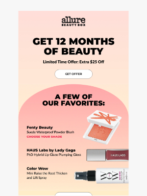 Bon Appetit - Get 12 Months Of Allure Beauty Box