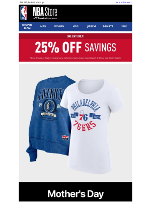 Los Angeles Clippers - Last-Minute Mother's Day Essentials + 25% Off!
