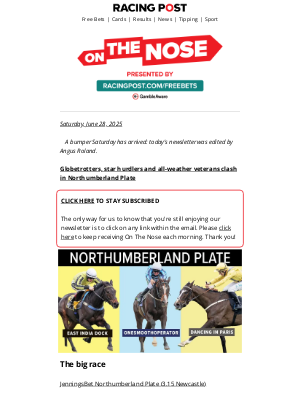 Racing Post - On The Nose | The north serves quality racing on a plate