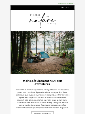Sépaq - Repenser notre manière de s’équiper 🏕️