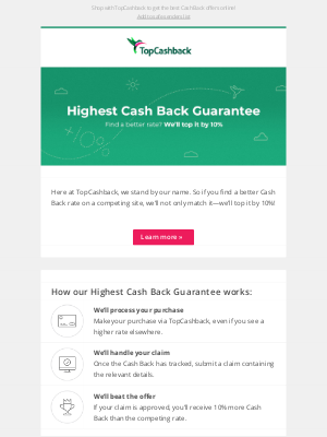 TopCashback - We beat all other Cash Back offers! Learn how! 👀