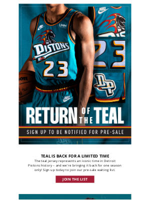 Detroit Pistons - Return of the Teal 🔥