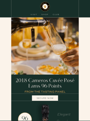 Gloria Ferrer Caves & Vineyards - A new top scoring release: 2018 Carneros Cuvée Rosé