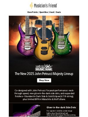 Musician's Friend - New Ernie Ball Music Man Majesty Models Are Here