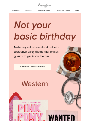 Paperless Post - 3 milestone birthday themes we love