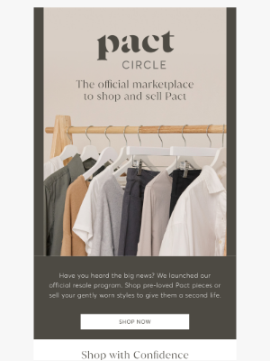 PACT Apparel - ICYMI: Our Resale Shop is Live!