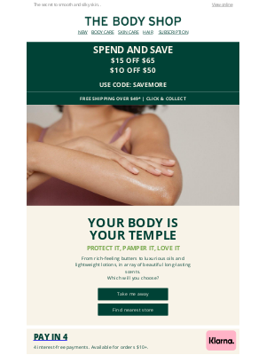 The Body Shop - Save Up To $15 Off Body Care