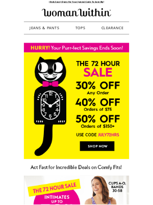 Womanwithin - 😺 The Cat’s Out Of The Bag! Up To 50% Off!