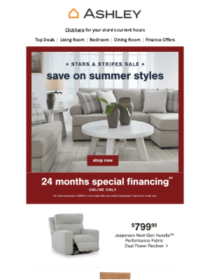 Ashley Furniture Industries - Summer Savings + Special Financing Available, Open Now! 💵