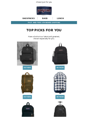 JanSport - Need more options? Chosen just for you...