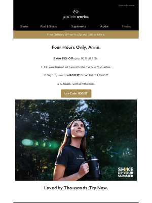 The Protein Works - 🚨 [URGENT] Extra 15% OFF Reloaded