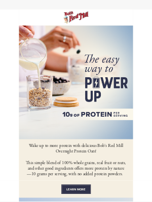 Bob’s Red Mill Natural Foods - NEW PRODUCT: Wake up to 10g of Protein