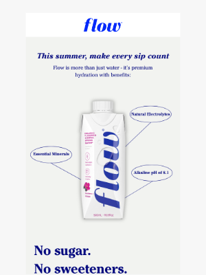 Flow Alkaline Spring Water - Not just water - Flow is hydration with purpose.