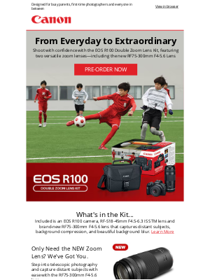 Canon - Just Announced: EOS R100 Double Zoom Lens Kit Featuring an All-New Lens