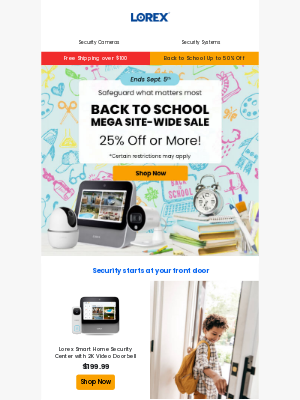 Lorex Technology - Lorex: Back to school sale on security cameras