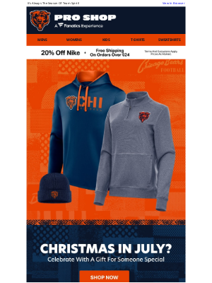 Chicago Bears - Celebrate Christmas In July + Free Shipping