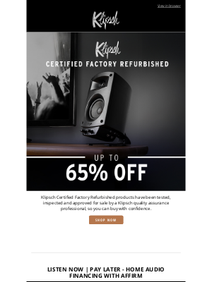 Klipsch - Certified Factory Refurbished - Tested & Inspected with Warranty!
