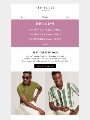 Ted Baker (United Kingdom) - Fit for Father's Day