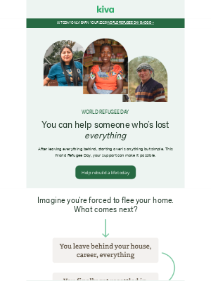 Kiva - Imagine you’re forced to flee home. What comes next?