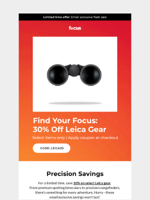 Focus Camera - Email exclusive 🚨30% Off Leica Gear