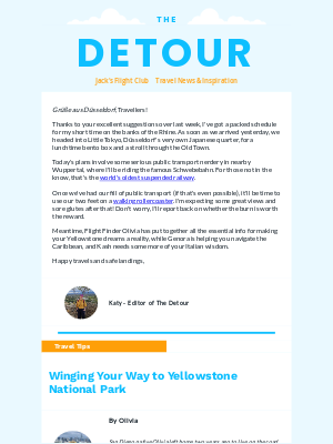 Jack's Flight Club (Canada) - Winging your way to Yellowstone - a Jack's Guide to reaching the park