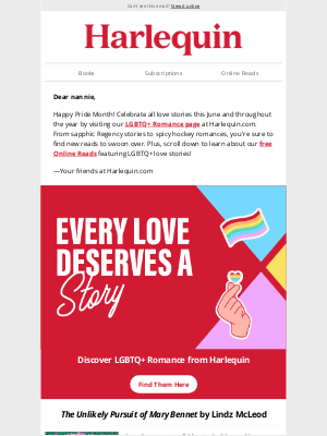 Harlequin - Celebrate all love stories 🏳️‍🌈