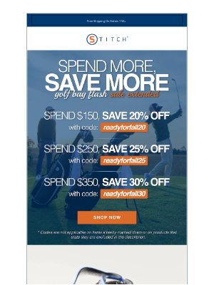 Stitch Golf - Design Your Golf Bag (+ Flash Sale Extended!)