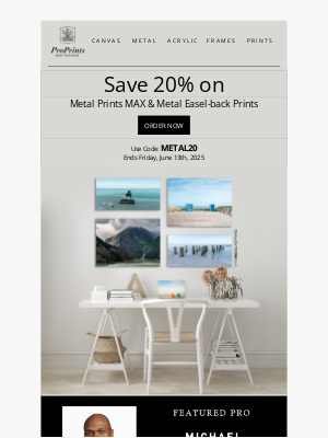 CG Pro Prints - ⏳ Only 3 Days Left — 20% Off Metal Prints MAX!