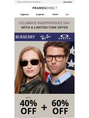 FramesDirect - Celebrate freedom in style 🇺🇸