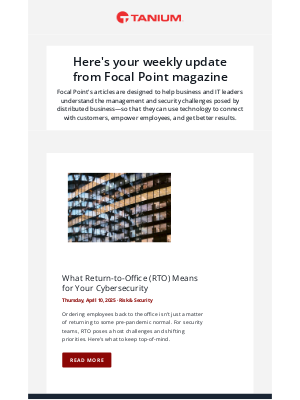 Tanium - Your weekly digest from Tanium
