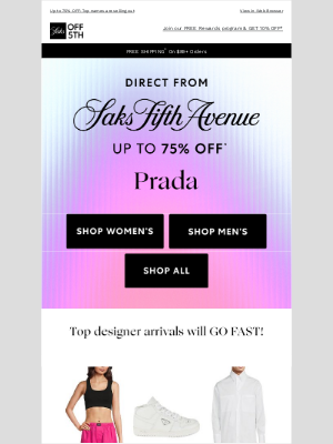 Saks Fifth Avenue OFF 5TH - Special delivery 📦 Balenciaga, Prada & more