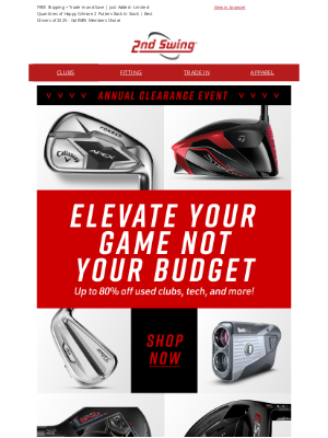 2nd Swing Golf - Elevate Your Game, Not Your Budget ⛳ Annual Clearance Event - 10% OFF Used Wedges, Limited-Time Price Drops & More