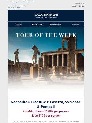 Cox & Kings(United Kingdom) - Tour of the week: Neapolitan Treasures