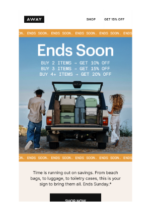 Away - Ending soon: up to 20% off