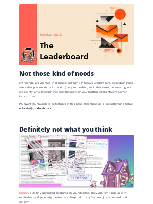 Product Hunt - 😸 Noods as a service