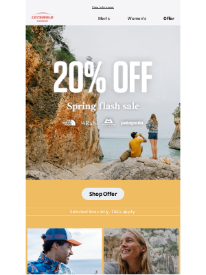 Cotswold Outdoor (United Kingdom) - Spring flash sale | 20% off💥