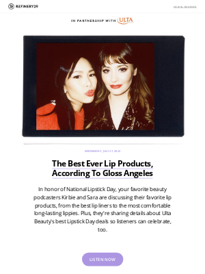 Refinery29 - Two beauty editors on their favorite lip products