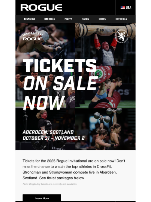 Rogue Fitness - Watch the Rogue Invitational in person - get your tickets today!
