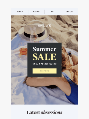 SNOWE - 15% off summer favorites