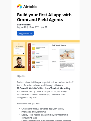 Airtable - You’re invited: Build Your AI App Now With Omni & Agents