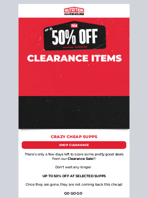 Nutrition Warehouse (Australia) - Final Days 🤯 Crazy Cheap Supps