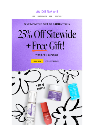 Derma E - ❤️Mother’s Day Starts Now – 25% Off Sitewide!