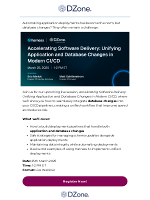 DZone - Accelerate Software Delivery: Unify Your Application and Database Changes