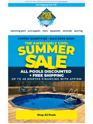 The Pool Factory - 🤑 Ready for an Awesomely Cool Summer? Shop Pool Deals Now!
