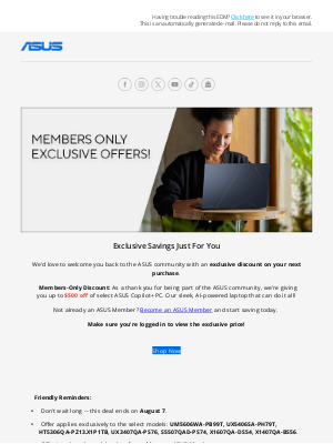 ASUS - Exclusive Discount on Copilot+ PC for ASUS Members Only 🏷️
