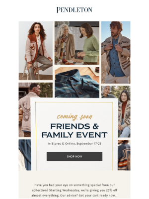 Pendleton Woolen Mills - Starts Wednesday: 25% off, online & in stores
