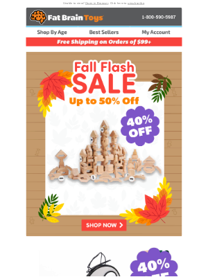 Fat Brain Toys - Jeffrey, Fall Flash Sale Continues!