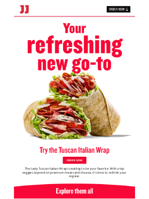Jimmy John's - Try the Tuscan Italian Wrap 🤯